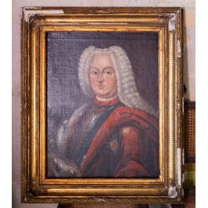 Artysta prowincjonalny (prawdopodobnie saksoński lub polski), obraz niesygnowany, Monarcha z rodziny Wettynów, prawdopodobnie prowincjonalny (polski, saski) portret Augusta II Sasa, Króla Polski powstały po 1686 r. a przed 1720 r. r. Istnieje również fizj