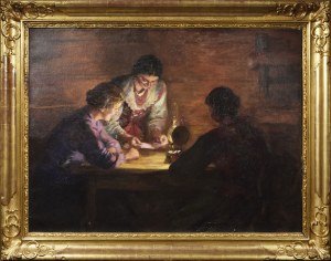 Sylweriusz SASKI (1864-1954), Czytanie listu, 1934