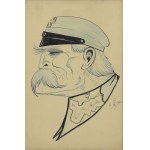 Edward AŁASZEWSKI (1908-1983), Józef Piłsudski - karykatura, 1934