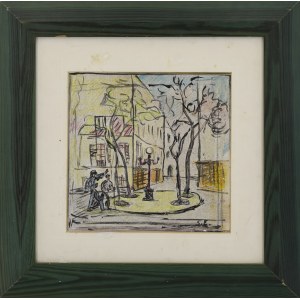 Stanisław ELESZKIEWICZ (1900-1963), Discussori in piazza