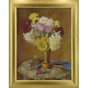 Wiktor Kazimierz HOLLER (1881-1975), Astry w wazonie