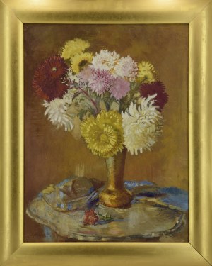 Wiktor Kazimierz HOLLER (1881-1975), Astry w wazonie
