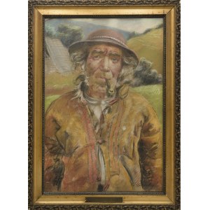 Stanislaw GÓRSKI (1887-1955), Highlander with a pipe