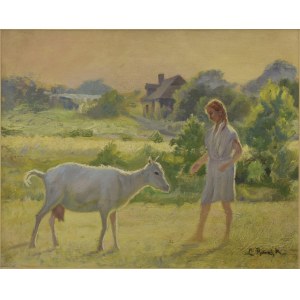 Leon KOWALSKI (1870-1937), Dívka s kozou
