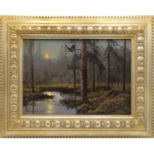 Wiktor KORECKI (1890-1980), Landscape with grouse