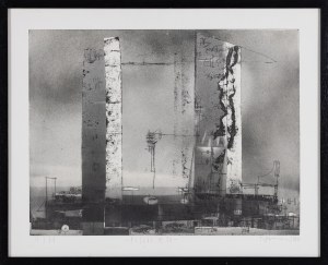 Tomasz Daniec, Pejzaż no 34 (Dwie wieże), 2004