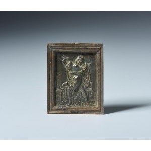 Hercules and Antaeus. Galeazzo Mondella, known as Moderno (Verona, 1464- Rome, 1528). Plaque.