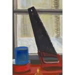 Jarosław Modzelewski (ur. 1955, Warszawa), Martwa natura z papierowymi figurkami, 2001