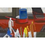 Jarosław Modzelewski (ur. 1955, Warszawa), Martwa natura z papierowymi figurkami, 2001