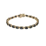 Yellow gold sapphire bracelet with natural sapphires totaling 11.00 ct