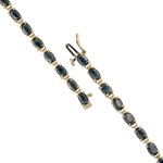 Yellow gold sapphire bracelet with natural sapphires totaling 11.00 ct