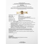 Yellow gold diamond brooch with 0.94 ct of diamonds - certified