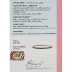 Gold bracelet with natural emeralds (2.00 ct) and diamonds - certified