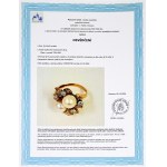 Goldring mit Diamanten und Akoya-Perlen