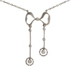 White gold necklace with 0.17 ct of diamonds
