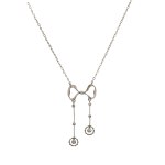 White gold necklace with 0.17 ct of diamonds