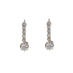 Luxury drop earrings with 1.20 ct diamonds—rare white, certified