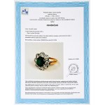 Anello in oro con smeraldo naturale da 1,55 ct e diamanti da 1,90 ct – di un bianco eccezionale, certificato