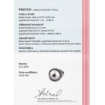 Gold ring with a Mabé pearl and 1.08 ct of diamonds - certified