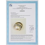 Gold ring with a Mabé pearl and 1.08 ct of diamonds - certified