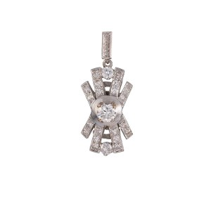 Platinový přívěsek s diamanty 0,94 ct (výjimečně bílý)
