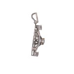 Platinum pendant with 0.94 ct diamonds (exceptionally white)