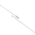 Collier en diamants et émeraude en or blanc, 0,95 ct