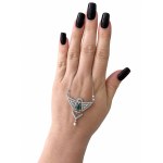 Collier en diamants et émeraude en or blanc, 0,95 ct