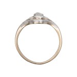 Antique gold ring with natural diamonds