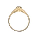 Gold ring with a diamond, Old Europe cut, in yellow gold
