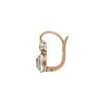 Gold Earrings with Natural Diamonds (1.60 ct) Art Deco