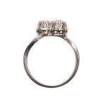 Platinum ring with 0.98 ct diamonds - certified