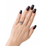 Platinum ring with 0.98 ct diamonds - certified
