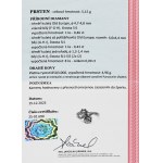 Platinum ring with 0.98 ct diamonds - certified