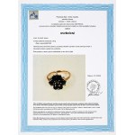 Gold ring with a 1.93 ct natural sapphire and natural diamonds
