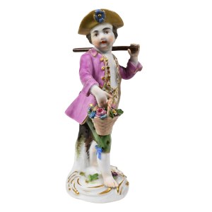 Meissen, Boy with a Basket of Flowers