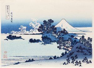 Katsushika Hokusai (1760-1849), Plaża Shichirigahama w prowincji Sagami, z serii: Trzydzieści sześć widoków góry Fuji, wyd. Bijutsusha, pod nadzorem Muzeum Narodowego w Tokio, Japonia, okres Showa po 1960 r.