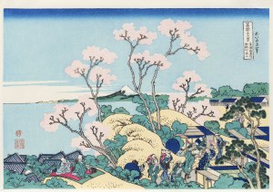 Katsushika Hokusai (1760-1849), Fuji z Gotenyama w Shinagawa, z serii: Trzydzieści sześć widoków góry Fuji, wyd. Bijutsusha, pod nadzorem Muzeum Narodowego w Tokio, Japonia, okres Showa po 1960 r.