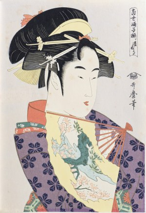 Kitagawa Utamaro (1753-1806), Dojoji, z serii: Współczesna kolekcja tancerek, wyd. Adachi, Japonia, okres Showa, ok. 1960 r.