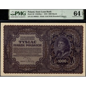Poland. 1919 1000 Marek Prefix II Serja G