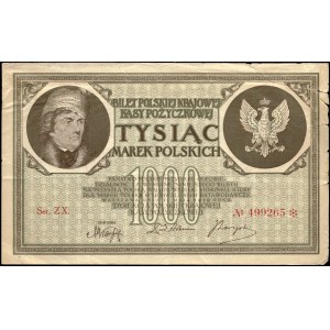 Poland. 1919 1000 Marek Prefix ZX