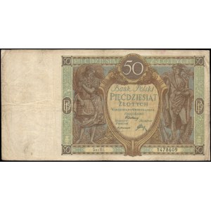 Poland. 1929 50 Zlotych Prefix B.L.
