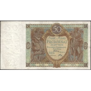 Poland. 1929 50 Zlotych Prefix B.N.
