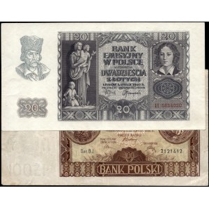 Poland. 1934-40 - 20 & 100 Zlotych