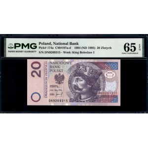 Poland. 1994 20 Zlotych Prefix DN