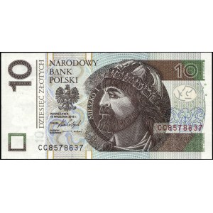 Poland. 2016 10 Zlotych Prefix CC