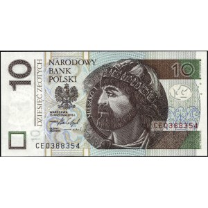 Poland. 2016 10 Zlotych Prefix CE