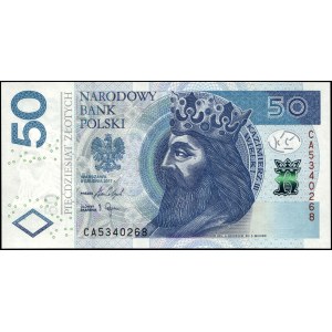Poland. 2017 50 Zlotych Prefix CA