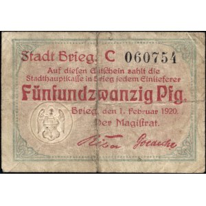 Polsko. Brzeg 1920, 25 fenigů