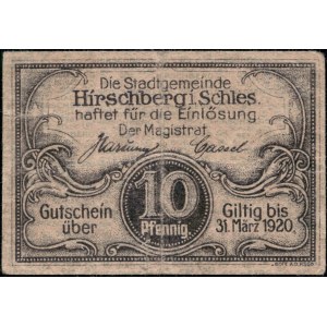Poland. Jelenia Góra 10 Fenigow 1920
